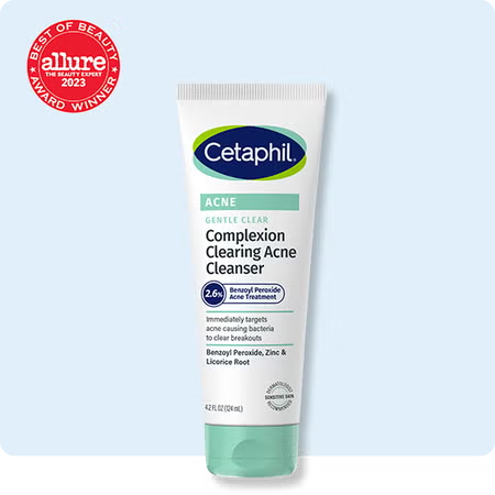 Gentle Clear Complexion-Clearing BPO Acne Cleanser for Sensitive Skin